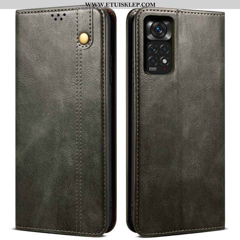 Etui Na Telefon do Xiaomi Redmi Note 11 / 11S Etui Folio Woskowana Sztuczna Skóra